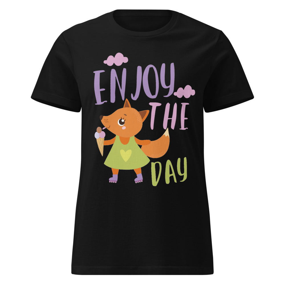 Orange fox - Ẹnoy the day | Women's Basic Softstyle T-Shirt | Gildan 64000L