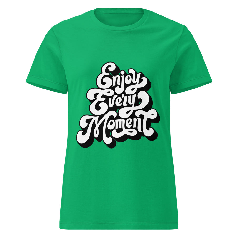 Enjoy every moments white | Women's Basic Softstyle T-Shirt | Gildan 64000L