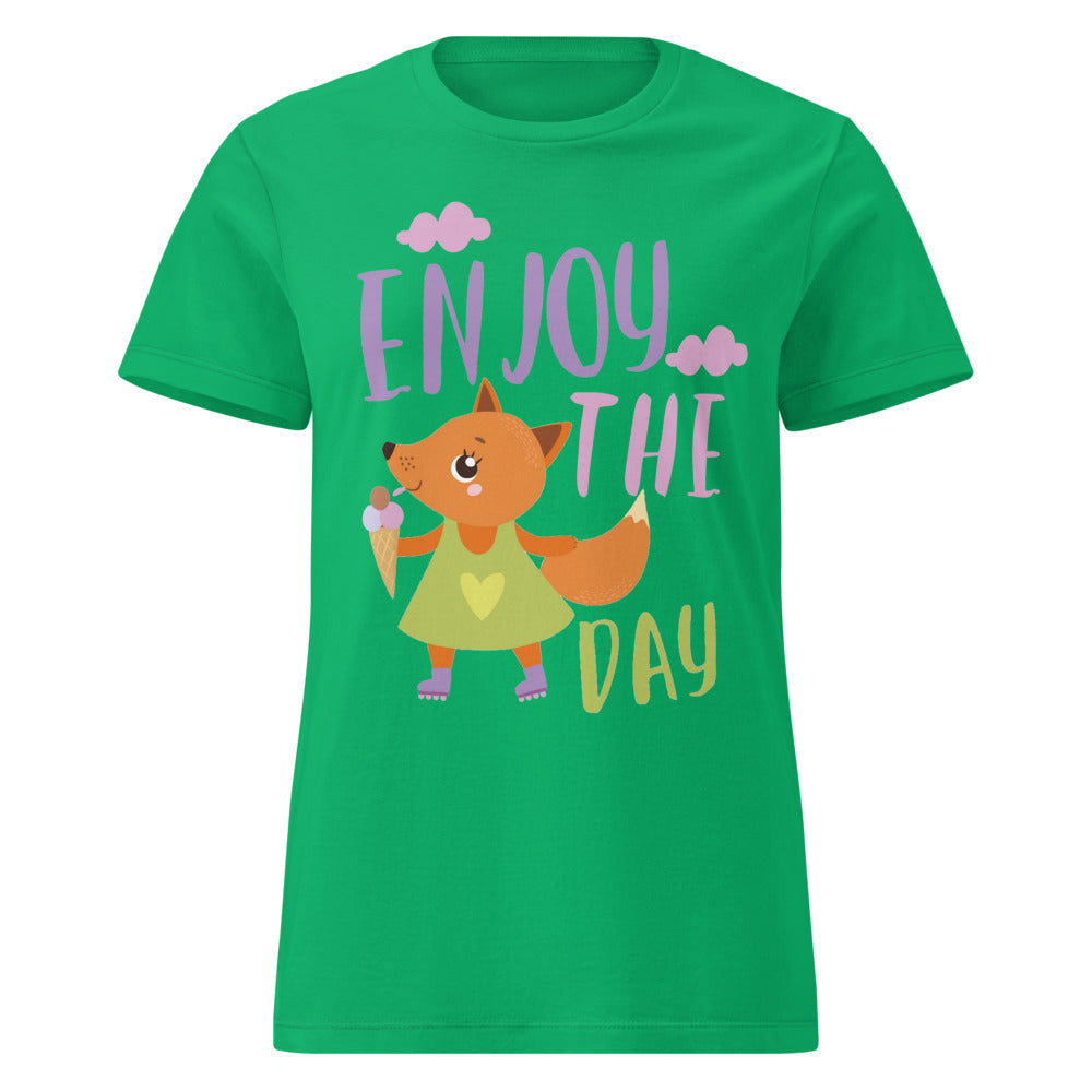 Orange fox - Ẹnoy the day | Women's Basic Softstyle T-Shirt | Gildan 64000L