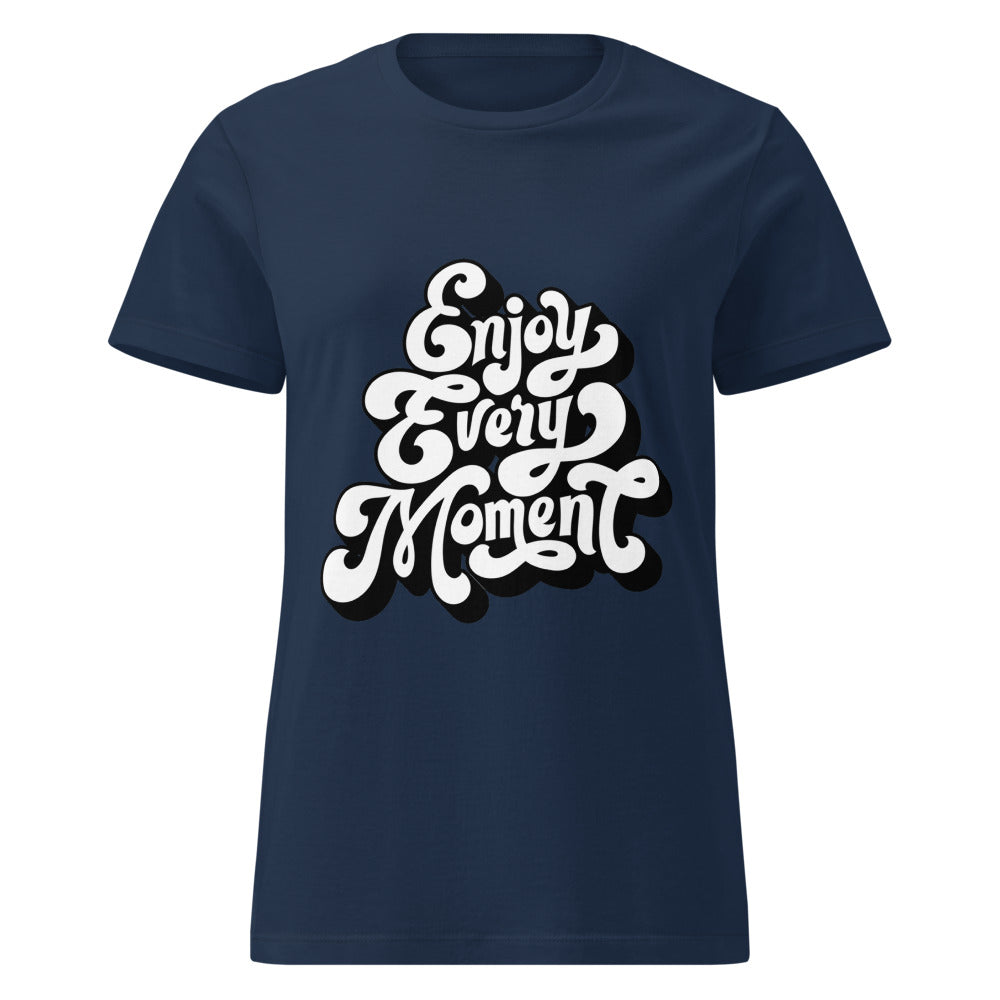 Enjoy every moments white | Women's Basic Softstyle T-Shirt | Gildan 64000L