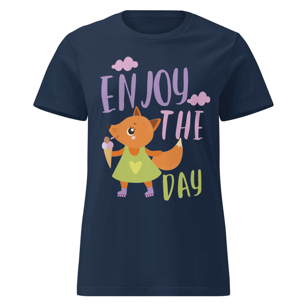 Orange fox - Ẹnoy the day | Women's Basic Softstyle T-Shirt | Gildan 64000L