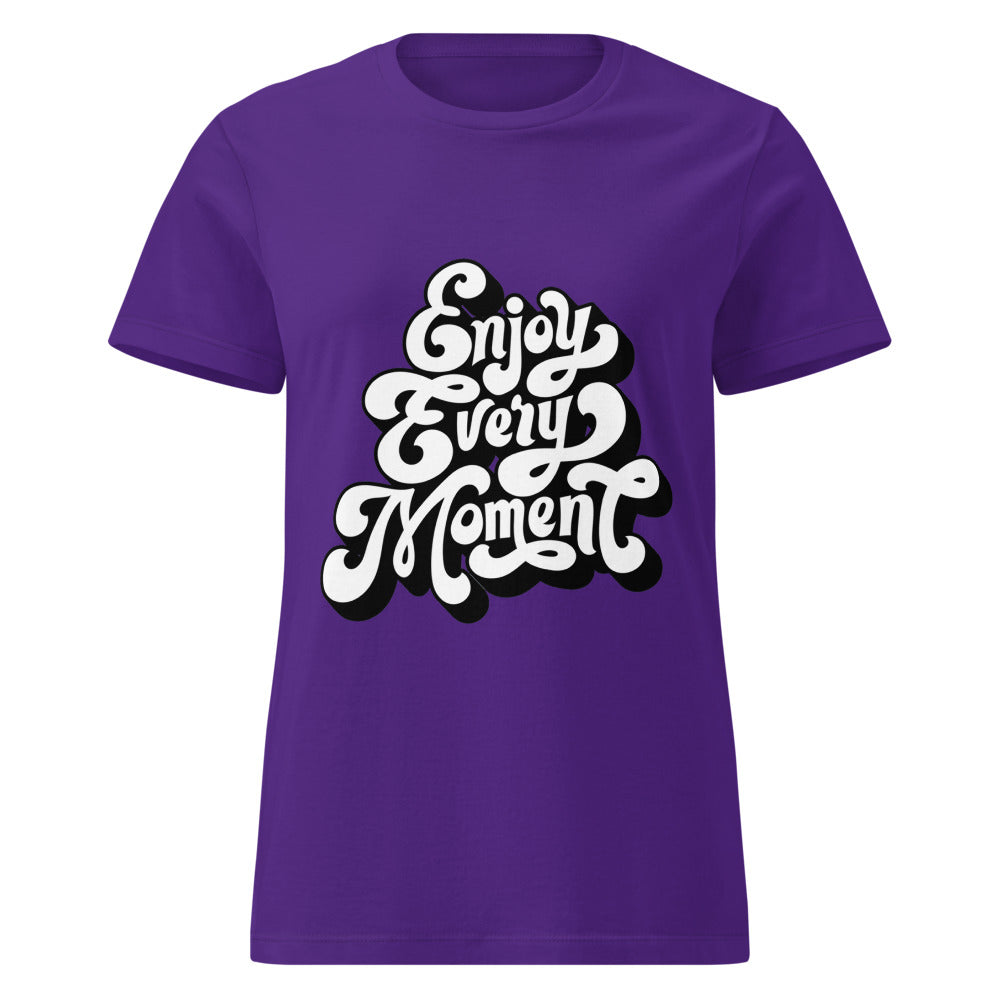 Enjoy every moments white | Women's Basic Softstyle T-Shirt | Gildan 64000L