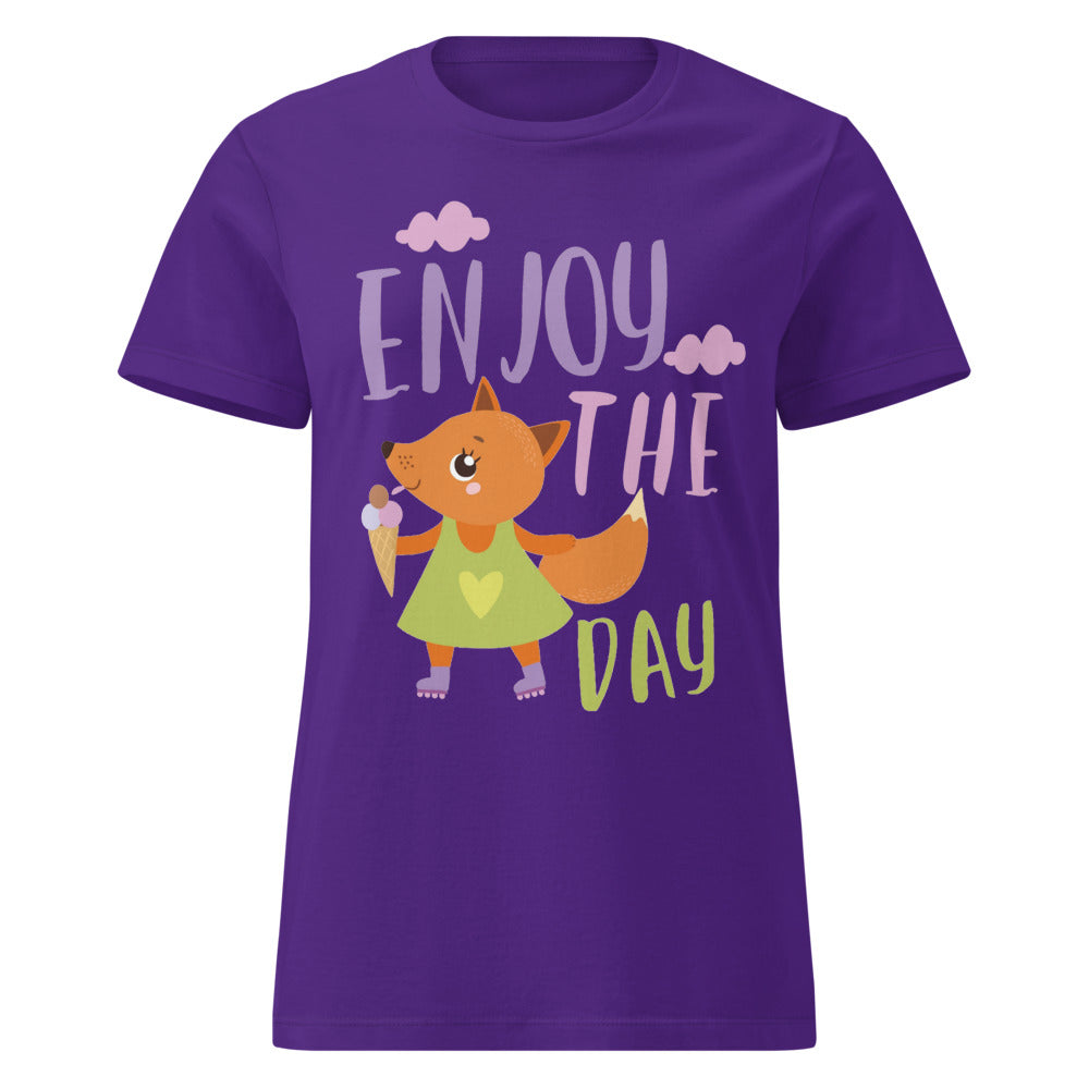 Orange fox - Ẹnoy the day | Women's Basic Softstyle T-Shirt | Gildan 64000L
