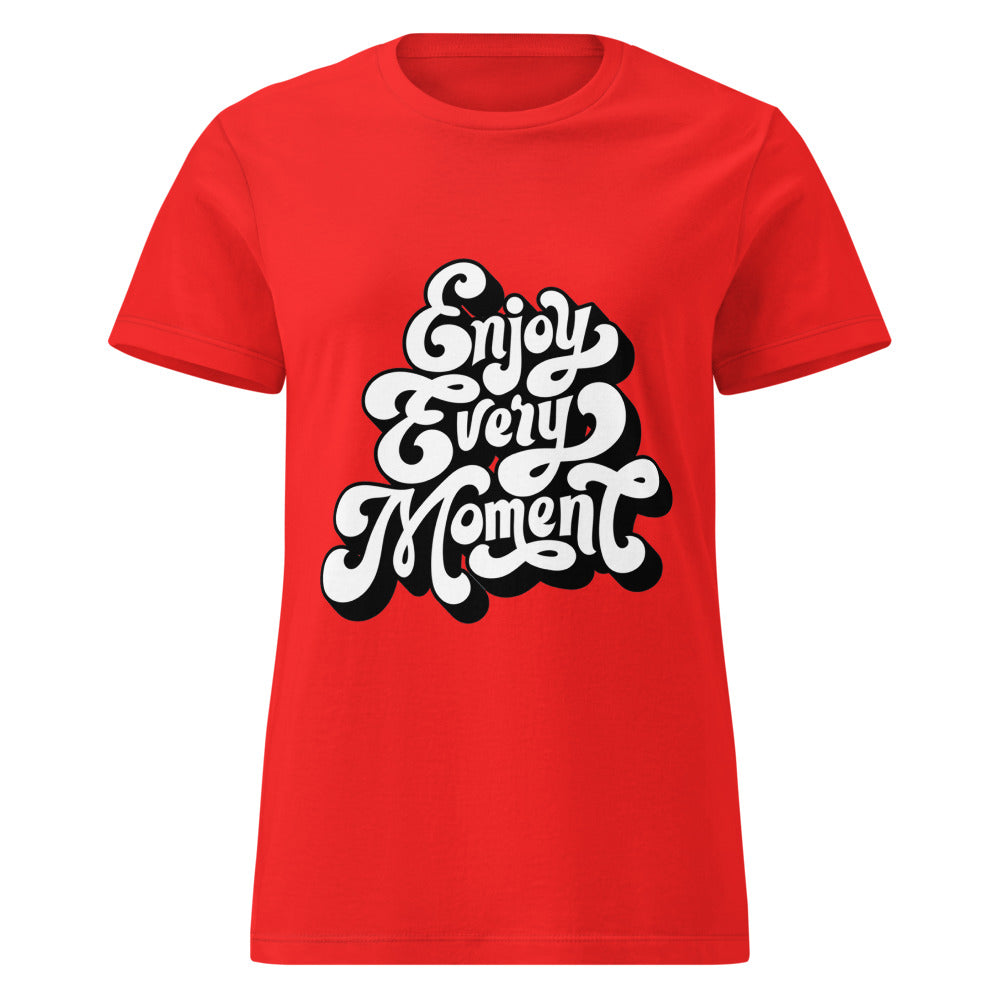 Enjoy every moments white | Women's Basic Softstyle T-Shirt | Gildan 64000L