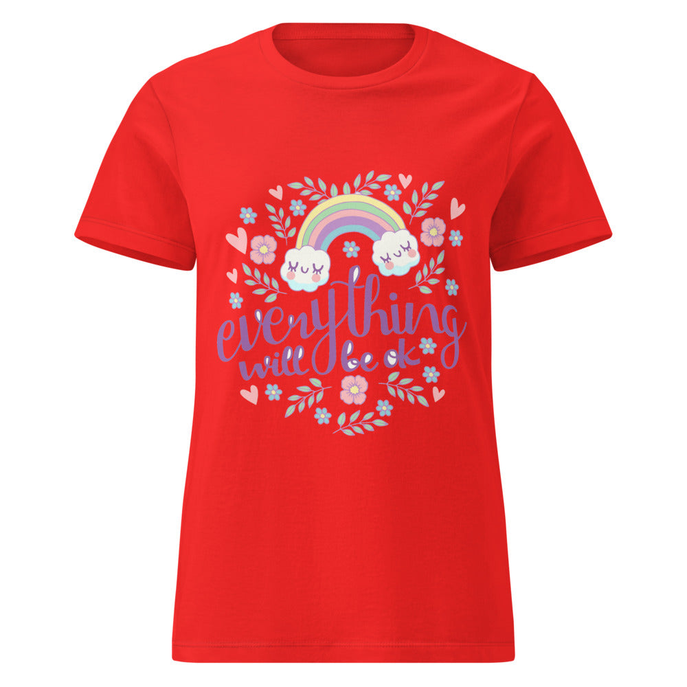 Rainbow - Everything will be ok | Women's Basic Softstyle T-Shirt | Gildan 64000L