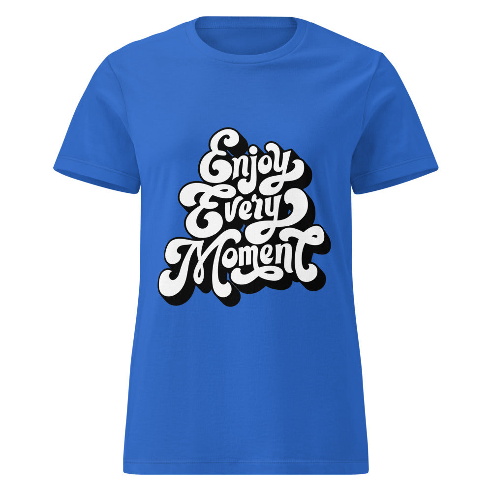Enjoy every moments white | Women's Basic Softstyle T-Shirt | Gildan 64000L