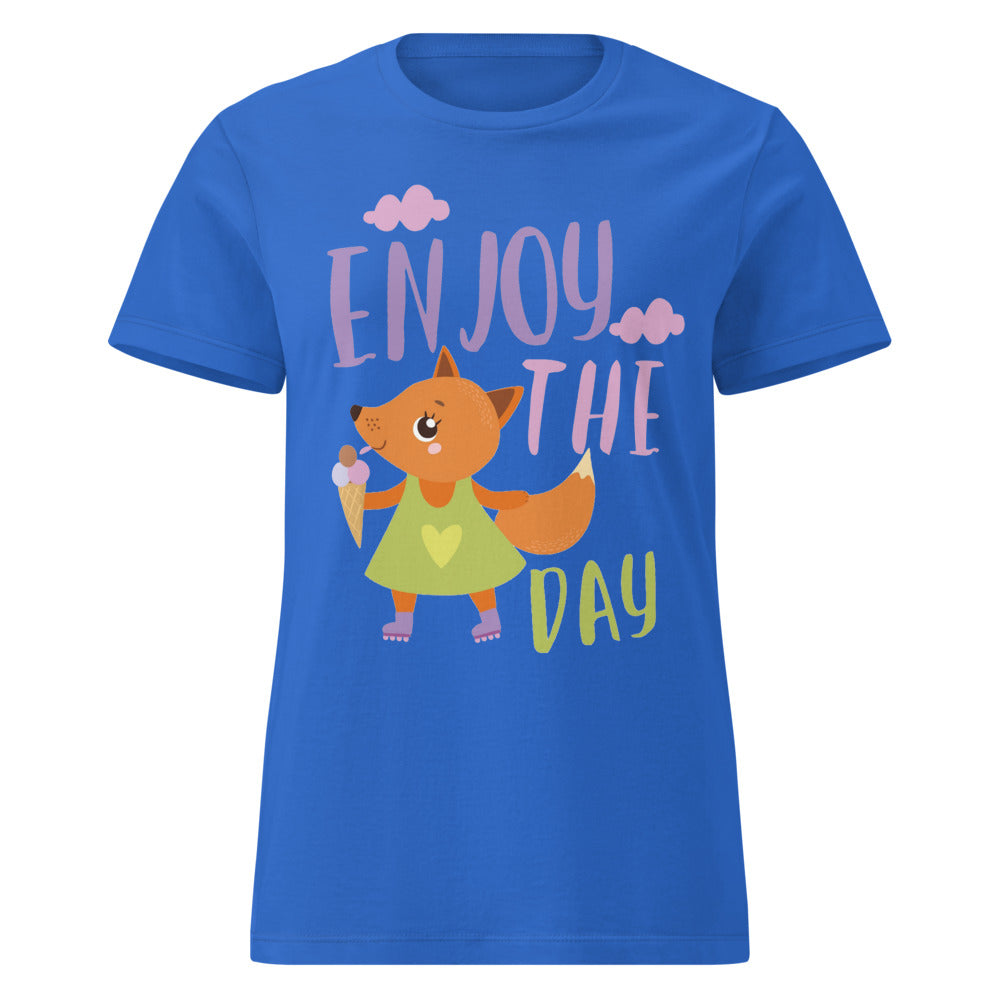Orange fox - Ẹnoy the day | Women's Basic Softstyle T-Shirt | Gildan 64000L