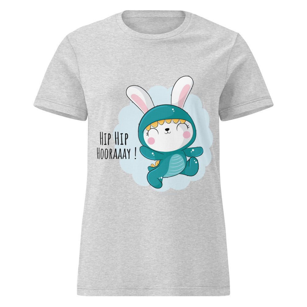 Green rabbit - HIP HIP HOORAAAY | Women's Basic Softstyle T-Shirt | Gildan 64000L