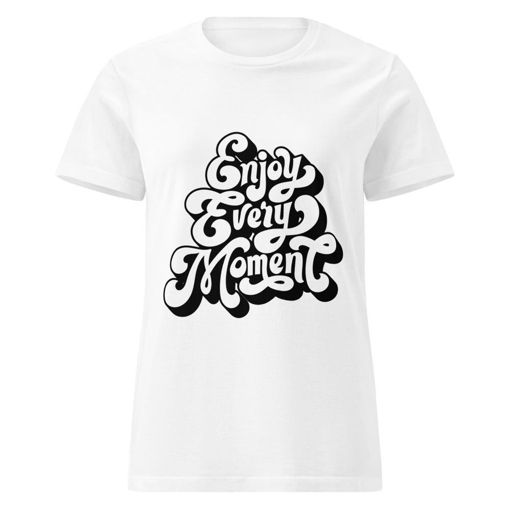 Enjoy every moments white | Women's Basic Softstyle T-Shirt | Gildan 64000L
