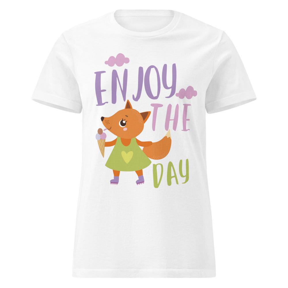 Orange fox - Ẹnoy the day | Women's Basic Softstyle T-Shirt | Gildan 64000L