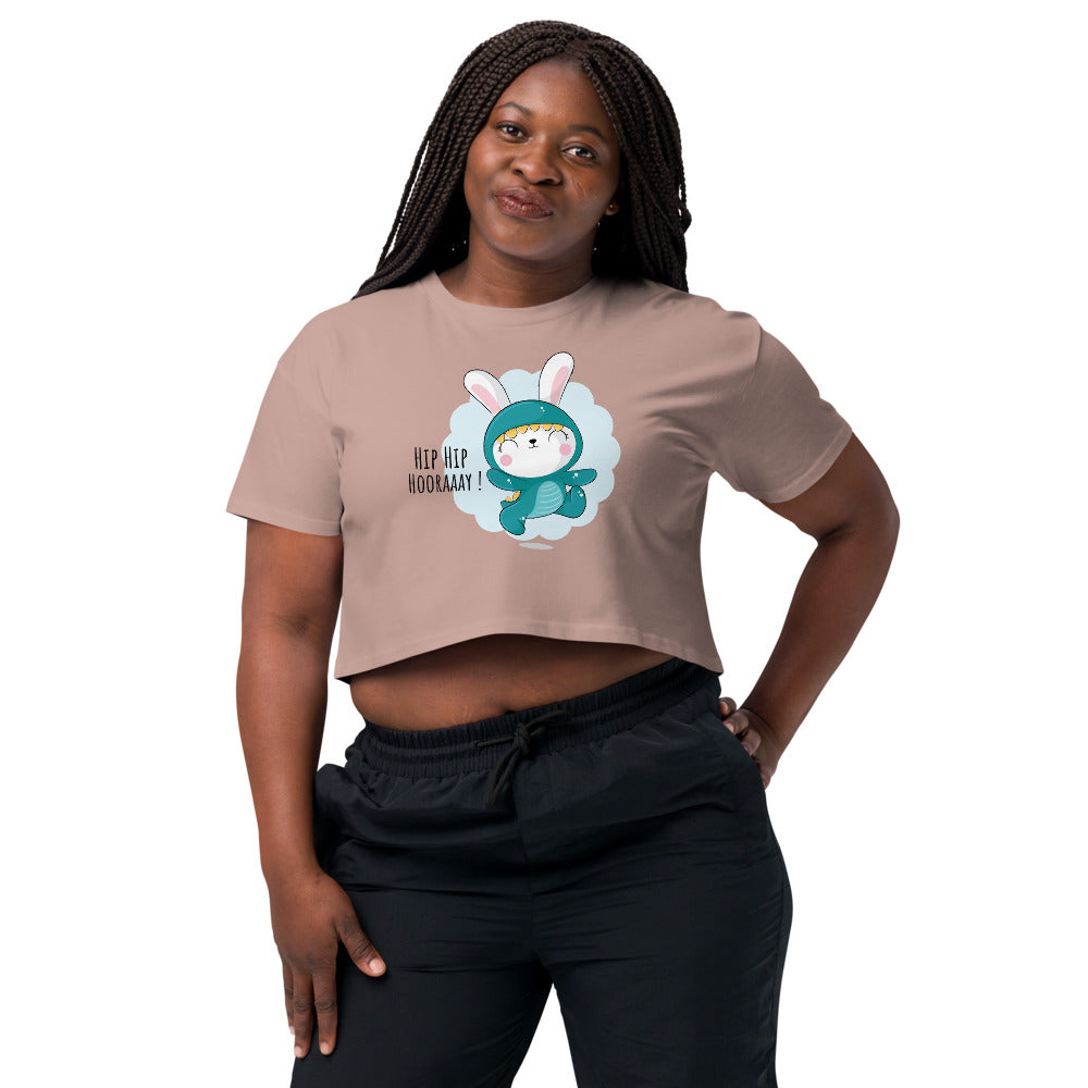 Green rabbit - HIP HIP HOORAAAY | Women's Crop Top | AS Colour 4062