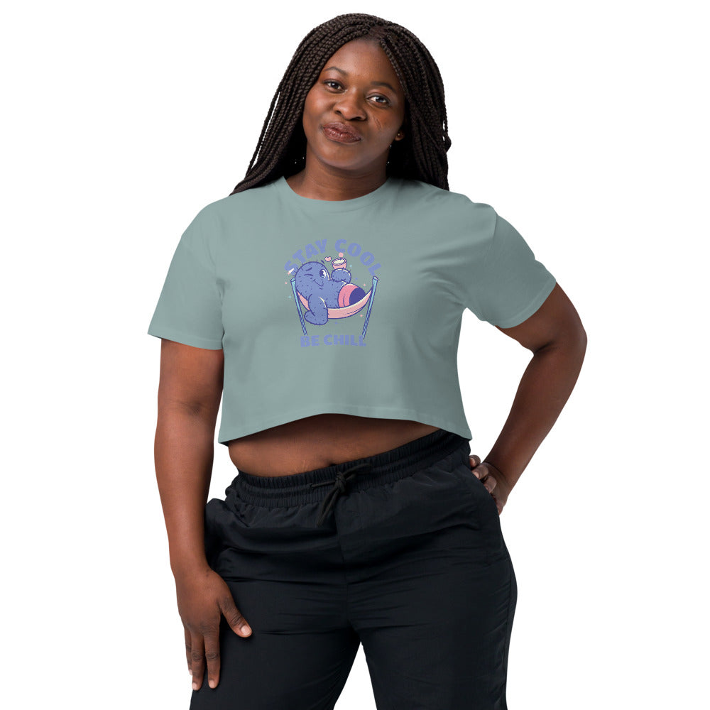 Stay cool be chill | Women's Crop Top | AS Colour 4062