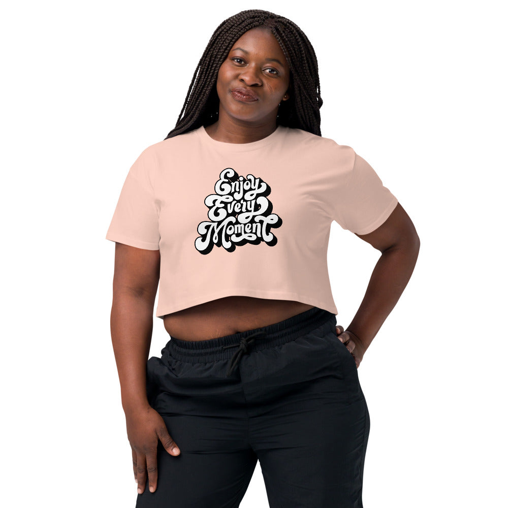 Enjoy every moments white | Women's Crop Top | AS Colour 4062