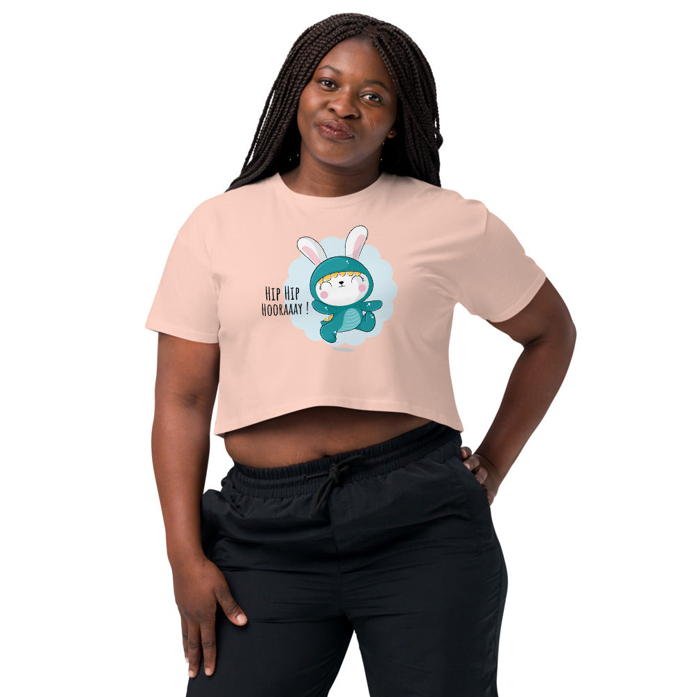 Green rabbit - HIP HIP HOORAAAY | Women's Crop Top | AS Colour 4062