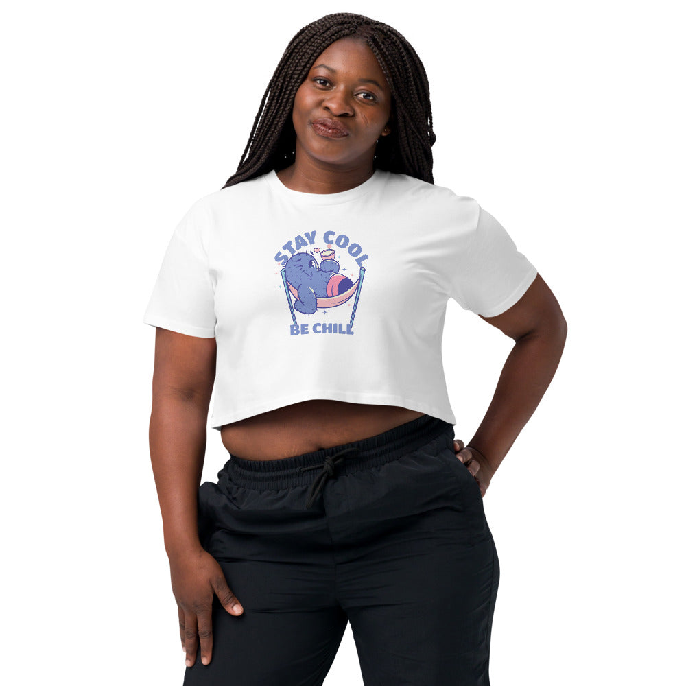 Stay cool be chill | Women's Crop Top | AS Colour 4062