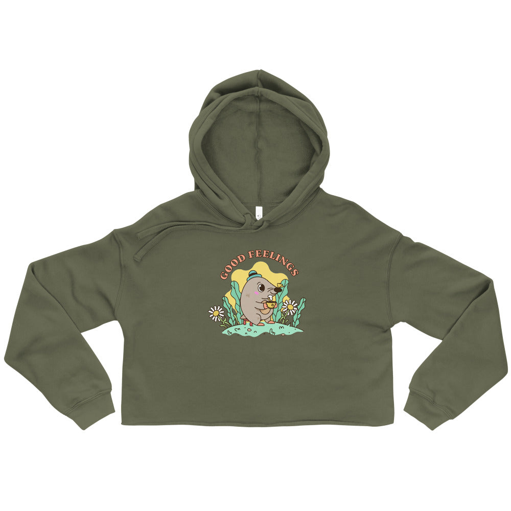Good feelings | Women's Cropped Hoodie | Bella + Canvas 7502