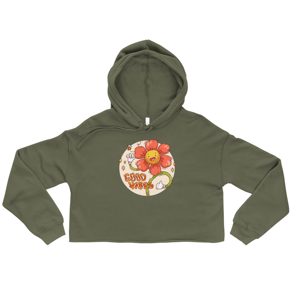 Good vides | Women's Cropped Hoodie | Bella + Canvas 7502
