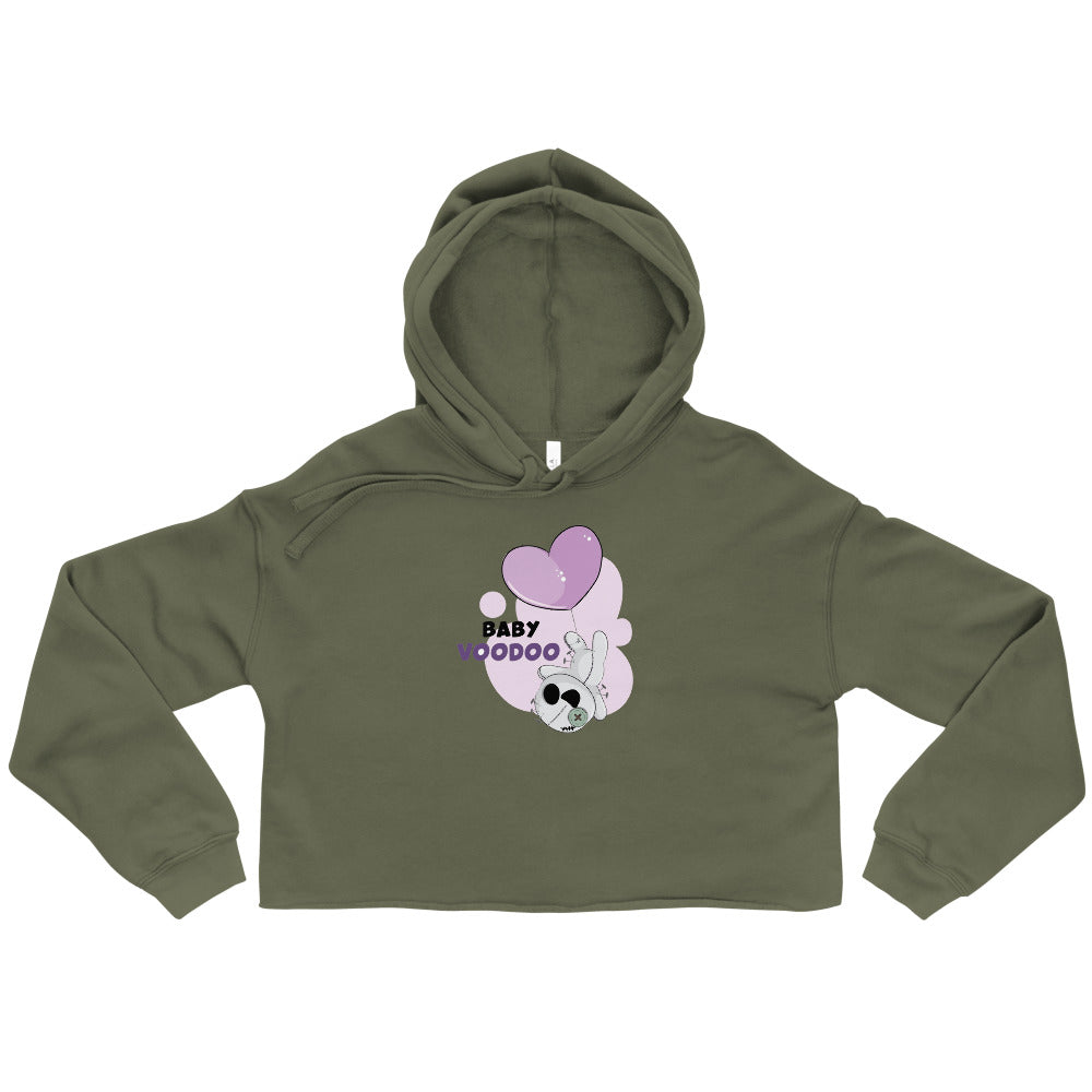 Ted heart - Baby voodoo | Women's Cropped Hoodie | Bella + Canvas 7502