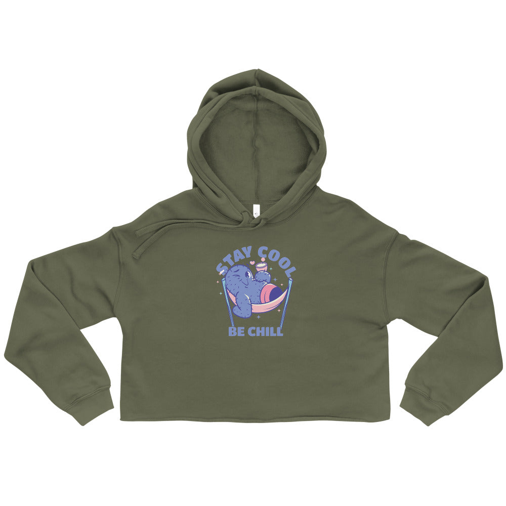 Stay cool be chill | Women's Cropped Hoodie | Bella + Canvas 7502