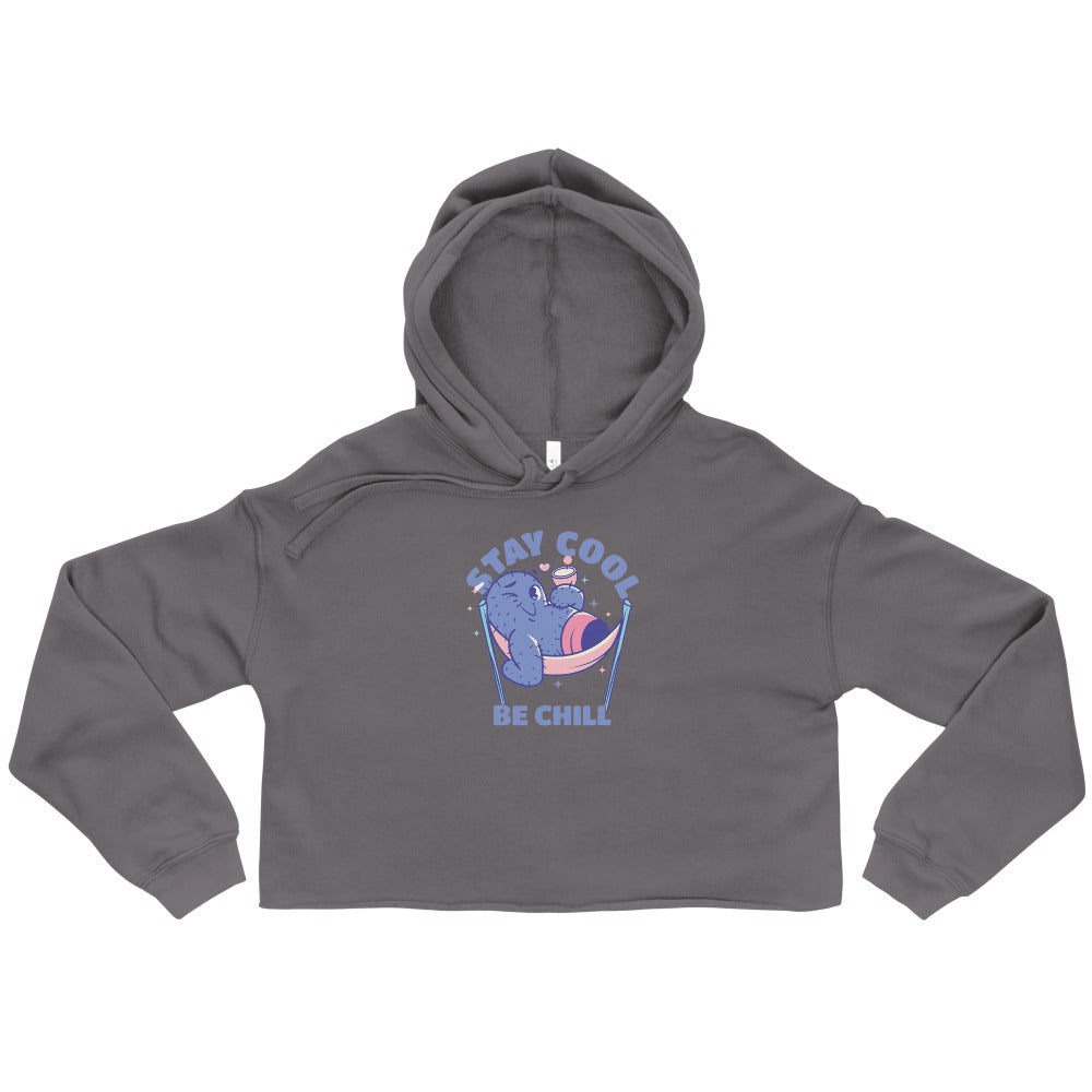Stay cool be chill | Women's Cropped Hoodie | Bella + Canvas 7502