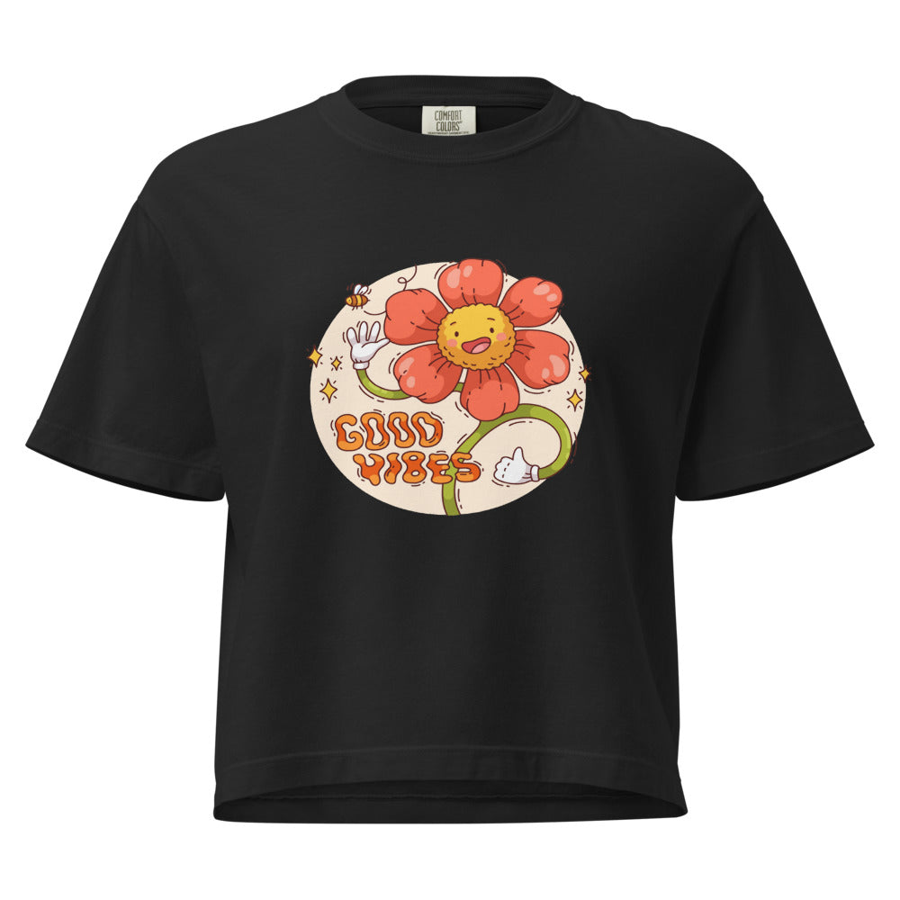 Good vides | Women's Heavyweight Boxy T-Shirt | Comfort Colors 3023CL