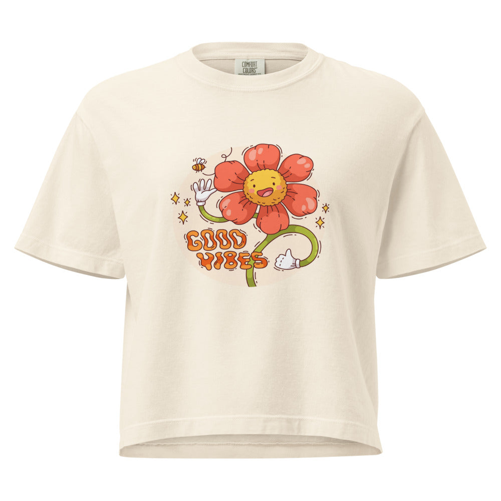 Good vides | Women's Heavyweight Boxy T-Shirt | Comfort Colors 3023CL