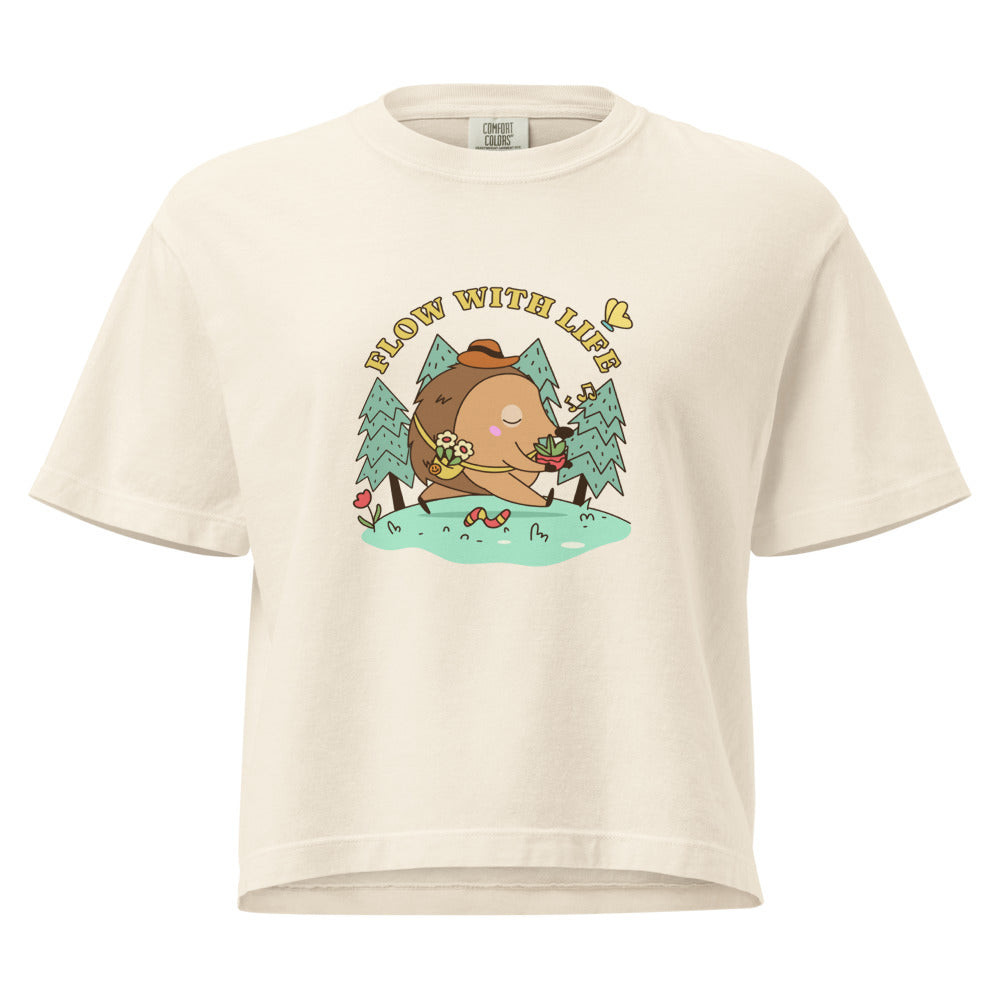 Flow with life | Women's Heavyweight Boxy T-Shirt | Comfort Colors 3023CL