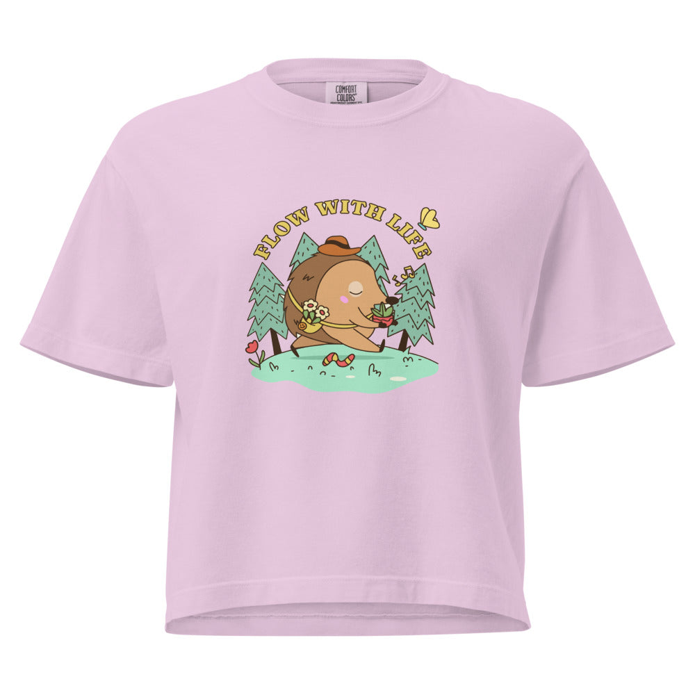 Flow with life | Women's Heavyweight Boxy T-Shirt | Comfort Colors 3023CL