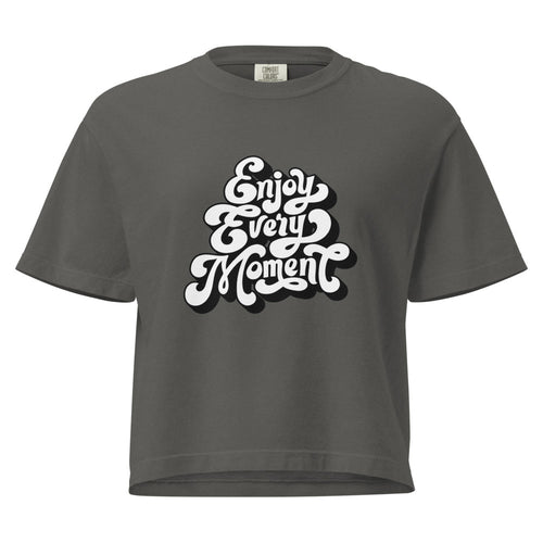 Enjoy every moments white | Women's Heavyweight Boxy T-Shirt | Comfort Colors 3023CL