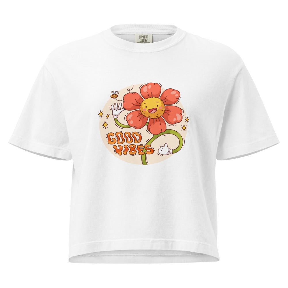 Good vides | Women's Heavyweight Boxy T-Shirt | Comfort Colors 3023CL