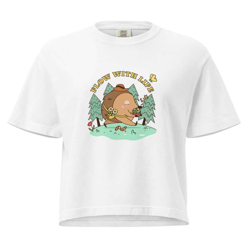 Flow with life | Women's Heavyweight Boxy T-Shirt | Comfort Colors 3023CL
