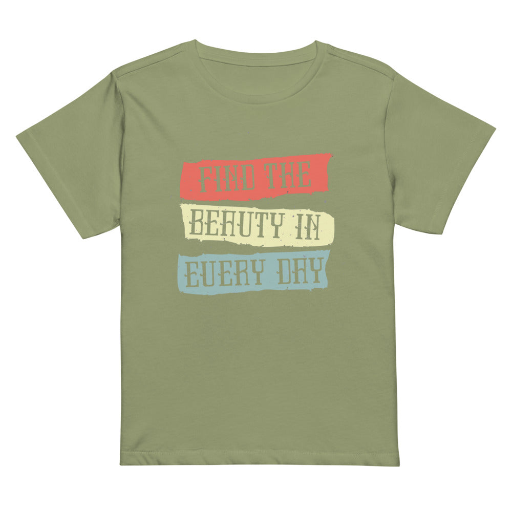 Find the beauty in every day | Women's High-Waisted Tee | Cotton Heritage OW1086