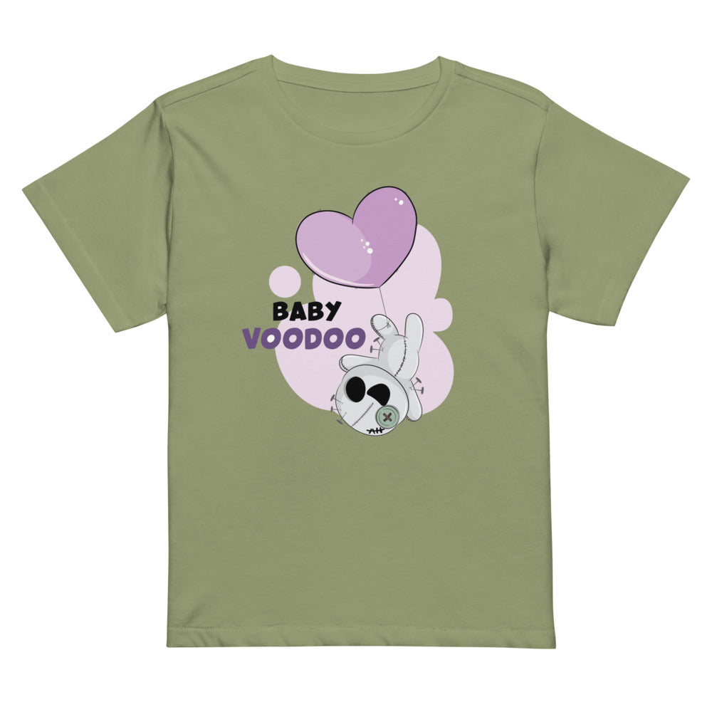 Ted heart - Baby voodoo | Women's High-Waisted Tee | Cotton Heritage OW1086