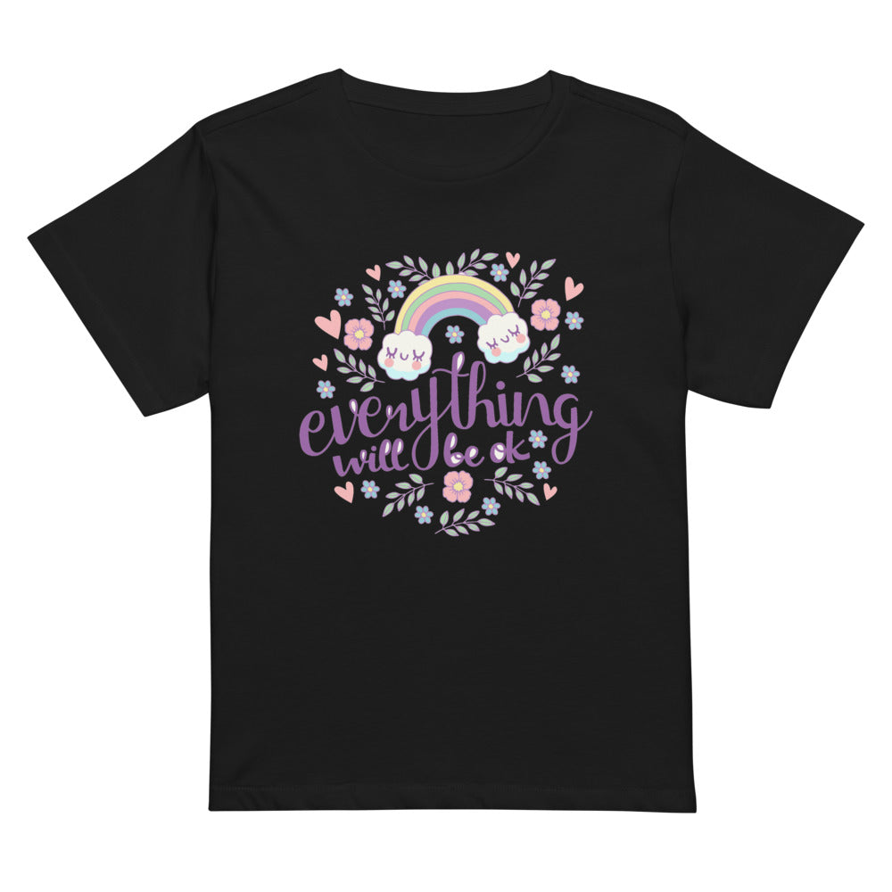 Rainbow - Everything will be ok | Women's High-Waisted Tee | Cotton Heritage OW1086