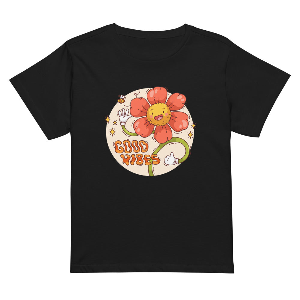Good vides | Women's High-Waisted Tee | Cotton Heritage OW1086