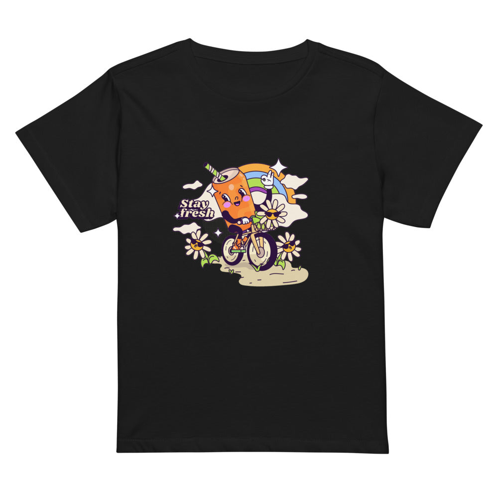 Stay fresh | Women's High-Waisted Tee | Cotton Heritage OW1086