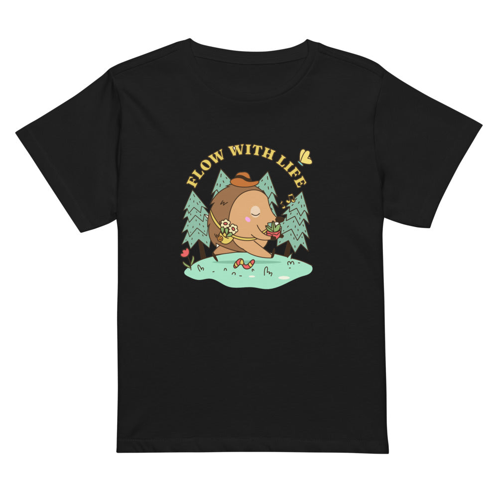 Flow with life | Women's High-Waisted Tee | Cotton Heritage OW1086