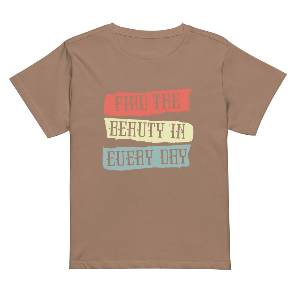 Find the beauty in every day | Women's High-Waisted Tee | Cotton Heritage OW1086
