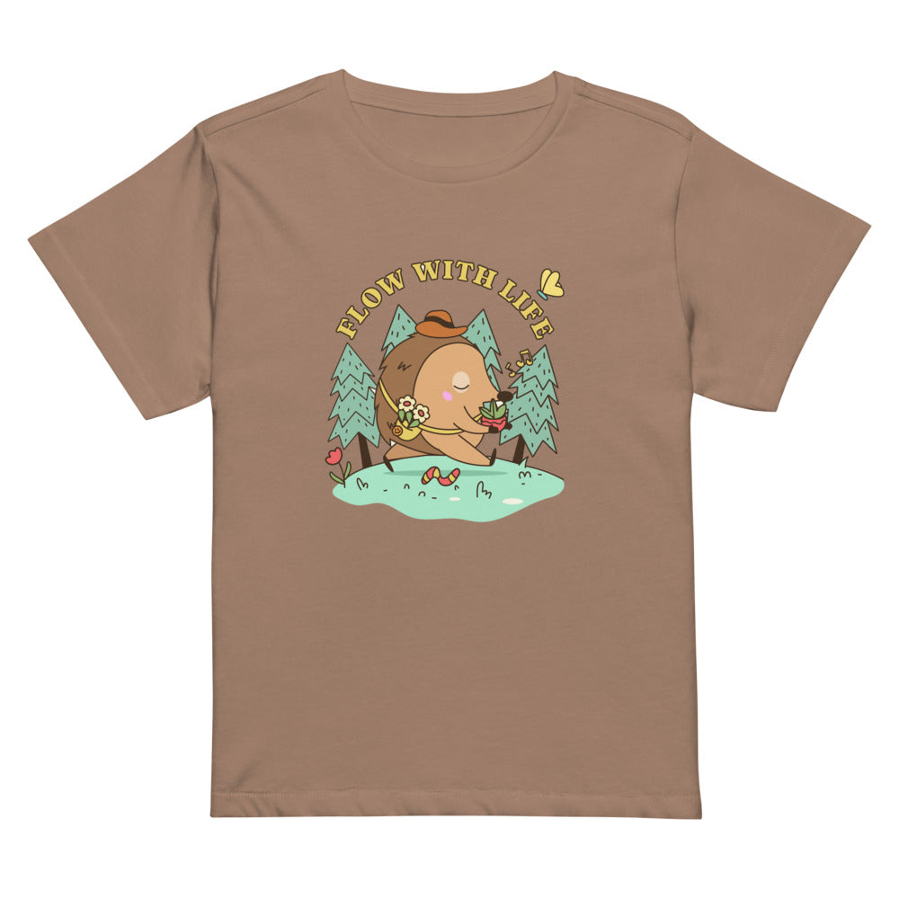 Flow with life | Women's High-Waisted Tee | Cotton Heritage OW1086