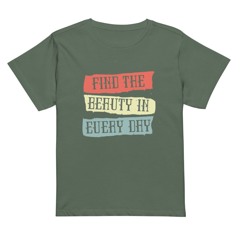 Find the beauty in every day | Women's High-Waisted Tee | Cotton Heritage OW1086