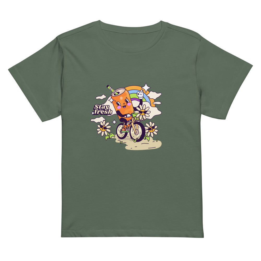 Stay fresh | Women's High-Waisted Tee | Cotton Heritage OW1086