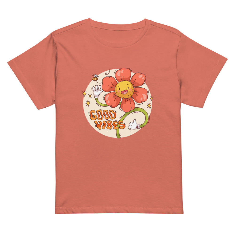 Good vides | Women's High-Waisted Tee | Cotton Heritage OW1086