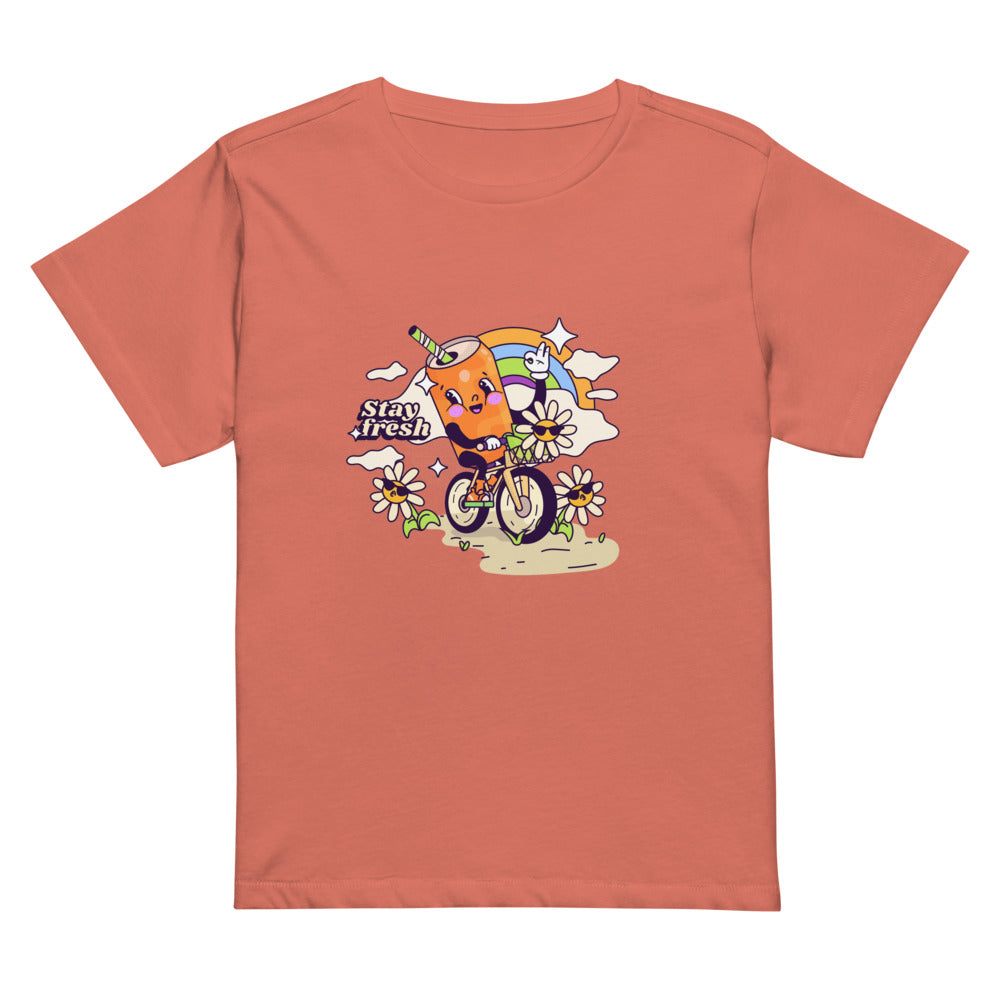 Stay fresh | Women's High-Waisted Tee | Cotton Heritage OW1086
