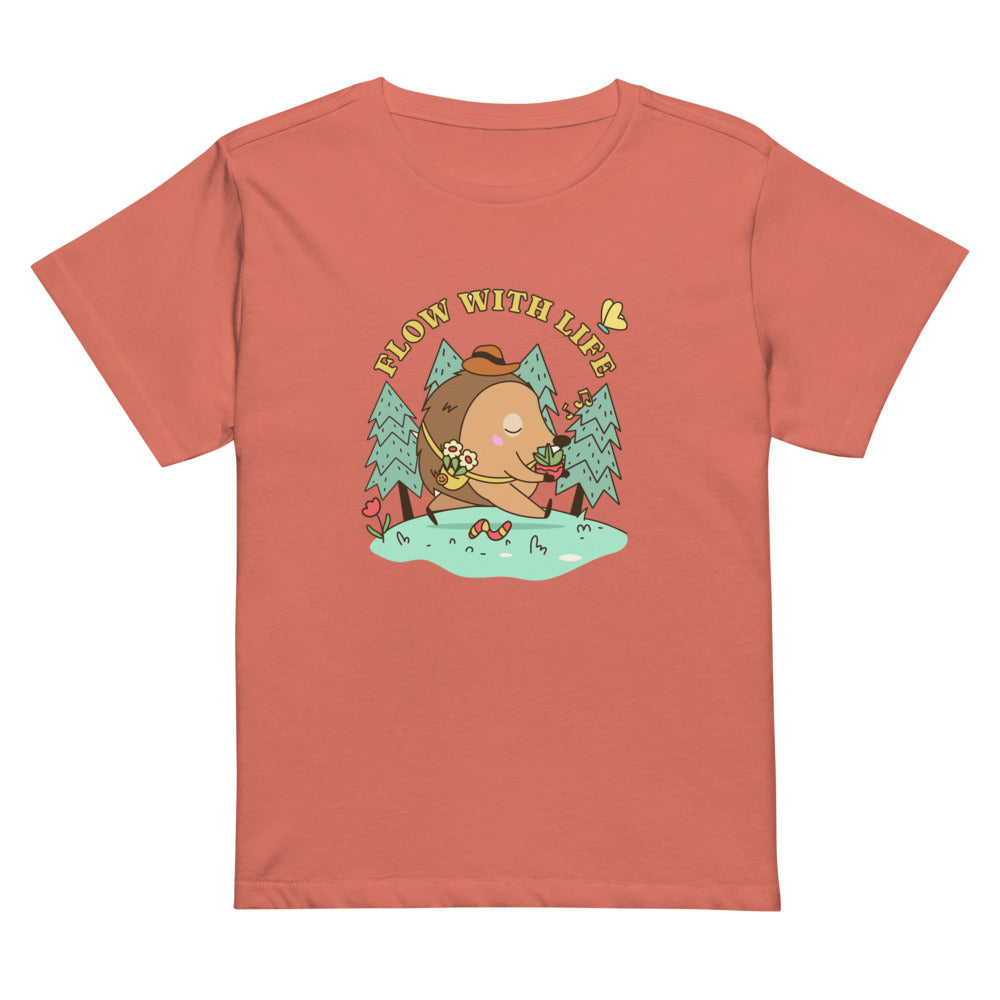 Flow with life | Women's High-Waisted Tee | Cotton Heritage OW1086