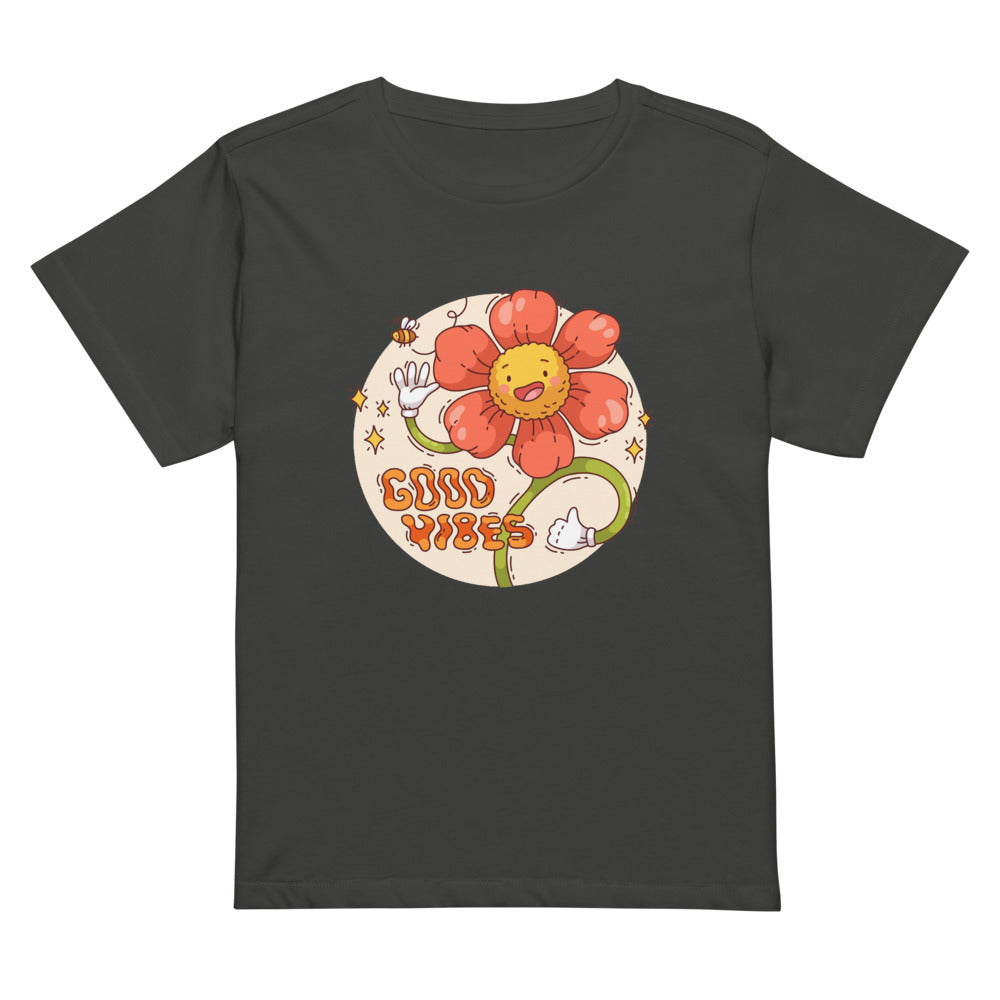 Good vides | Women's High-Waisted Tee | Cotton Heritage OW1086