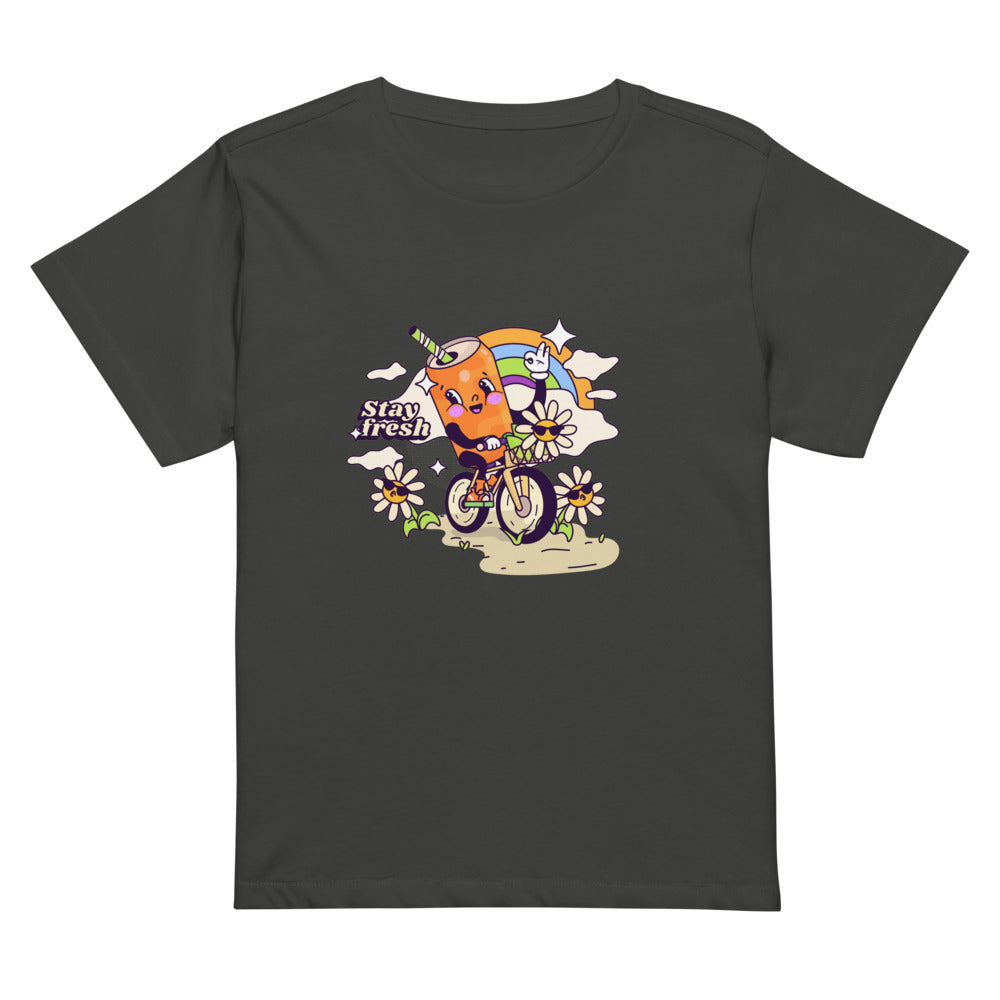 Stay fresh | Women's High-Waisted Tee | Cotton Heritage OW1086