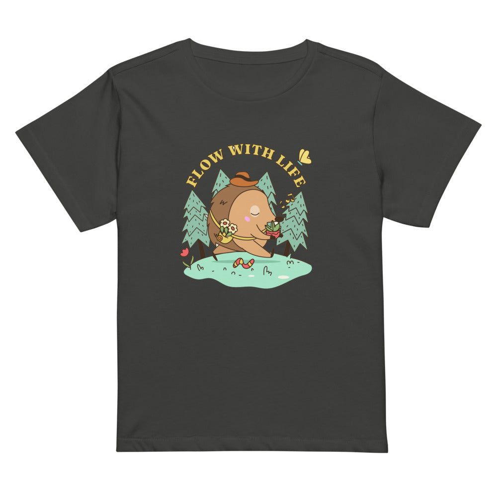 Flow with life | Women's High-Waisted Tee | Cotton Heritage OW1086
