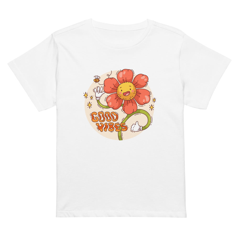 Good vides | Women's High-Waisted Tee | Cotton Heritage OW1086