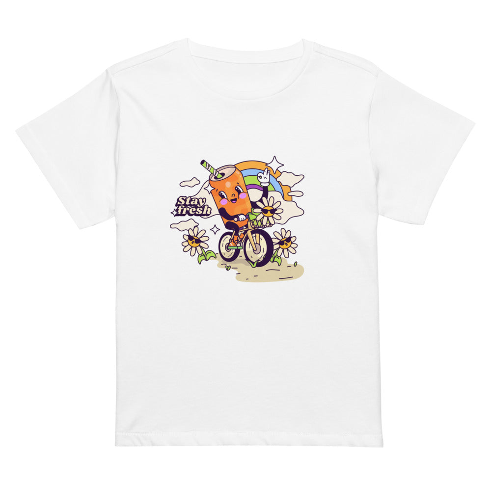 Stay fresh | Women's High-Waisted Tee | Cotton Heritage OW1086