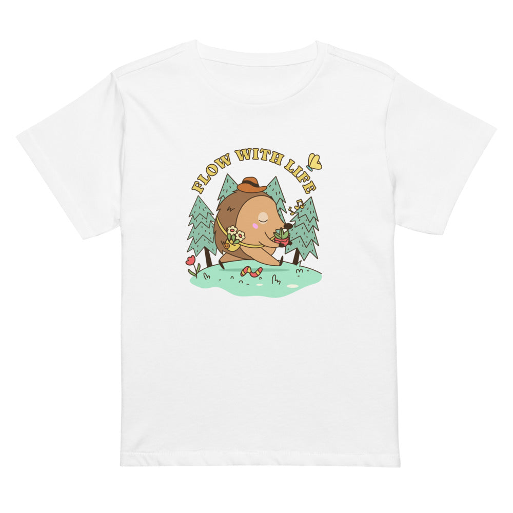 Flow with life | Women's High-Waisted Tee | Cotton Heritage OW1086